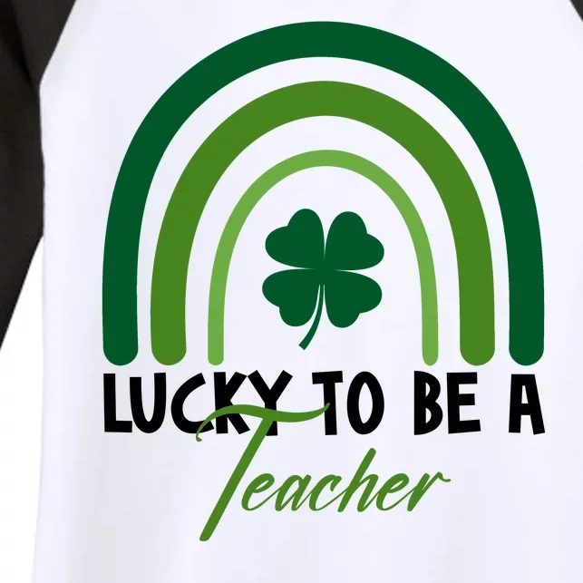 Lucky To Be A Teacher St Patricks Day Women's Tri-Blend 3/4-Sleeve Raglan Shirt