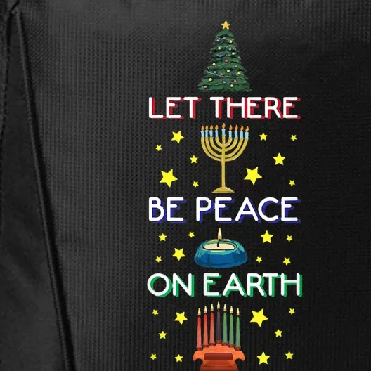 Let There Be Peace On Earth, Jewish Christmas Hanukkah Tees City Backpack