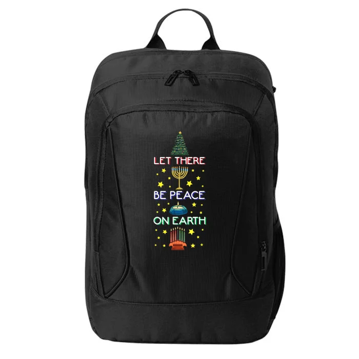 Let There Be Peace On Earth, Jewish Christmas Hanukkah Tees City Backpack