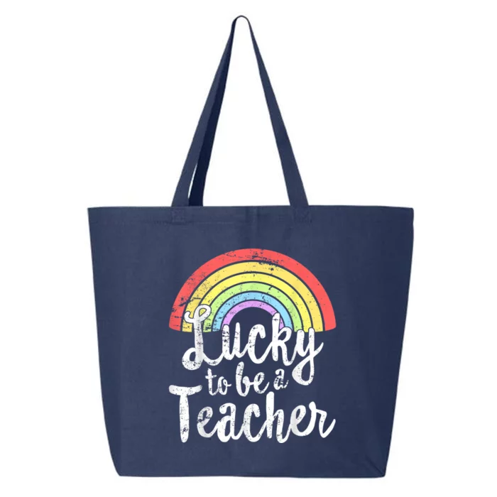 Lucky To Be A Teacher St Patricks Day  School Teach 25L Jumbo Tote