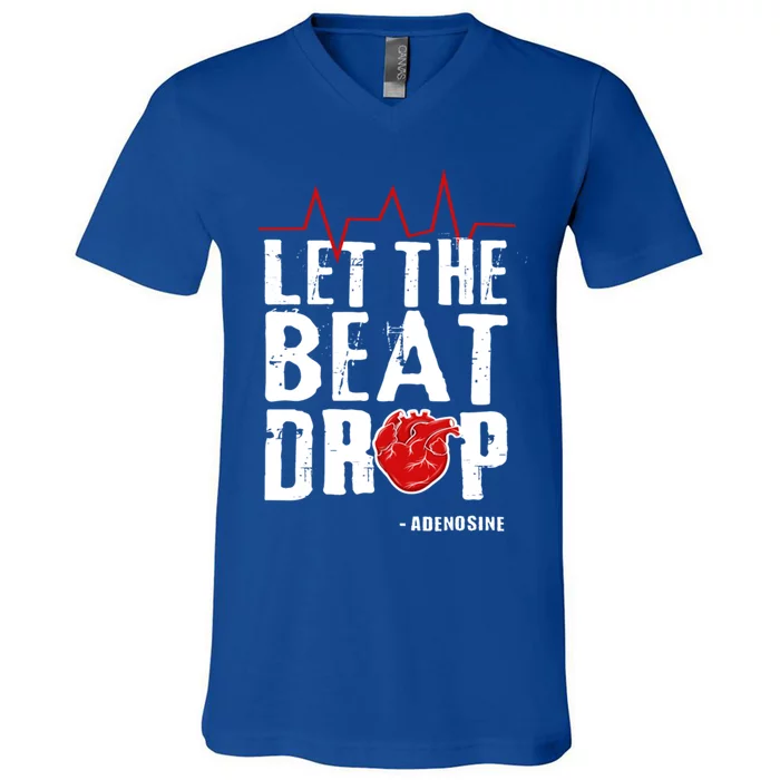 Let The Beat Drop Adenosine Gift V-Neck T-Shirt