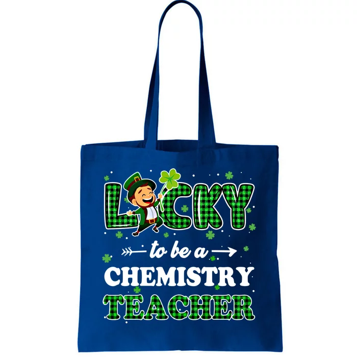 Lucky To Be Chemistry Teacher St Patricks Day Leprechaun Cool Gift Tote Bag