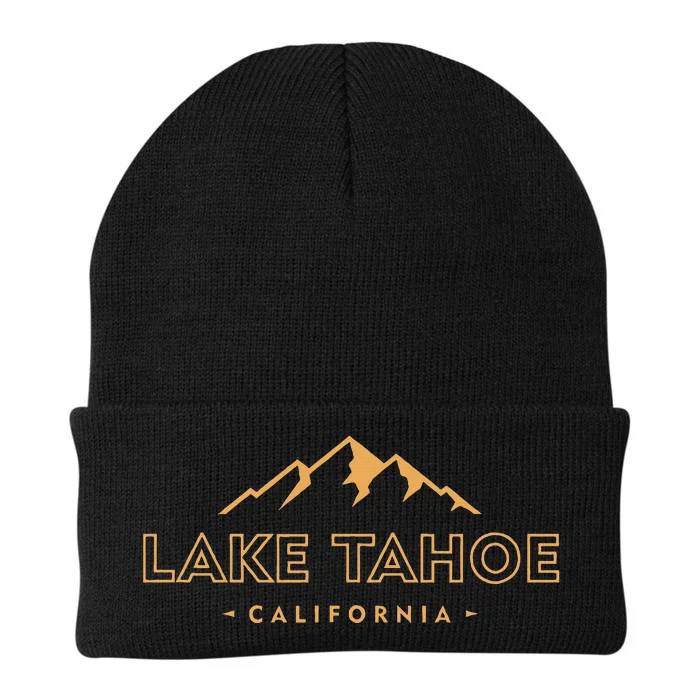 Lake Tahoe California Retro Mountain Souvenir Knit Cap Winter Beanie