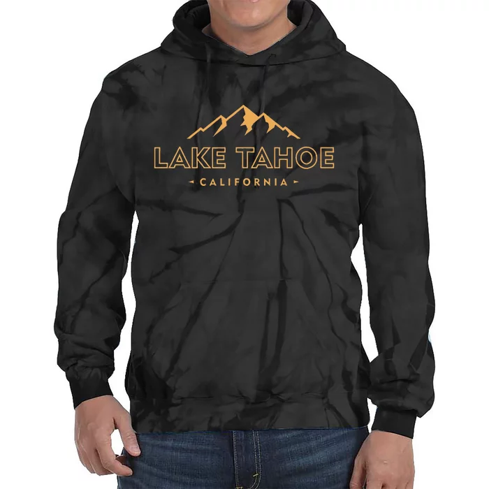 Lake Tahoe California Retro Mountain Souvenir Tie Dye Hoodie