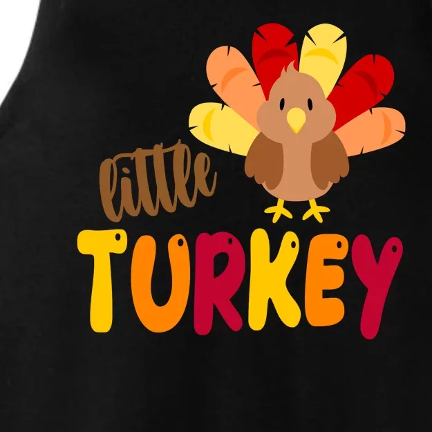 Little Turkey Cute Thanksgiving Holiday Ladies Tri-Blend Wicking Tank