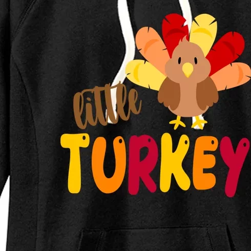 Little Turkey Cute Thanksgiving Holiday Women's Fleece Hoodie