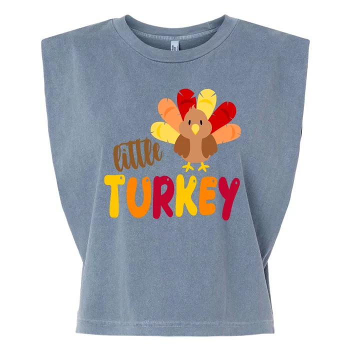 Little Turkey Cute Thanksgiving Holiday Garment-Dyed Women's Muscle Tee