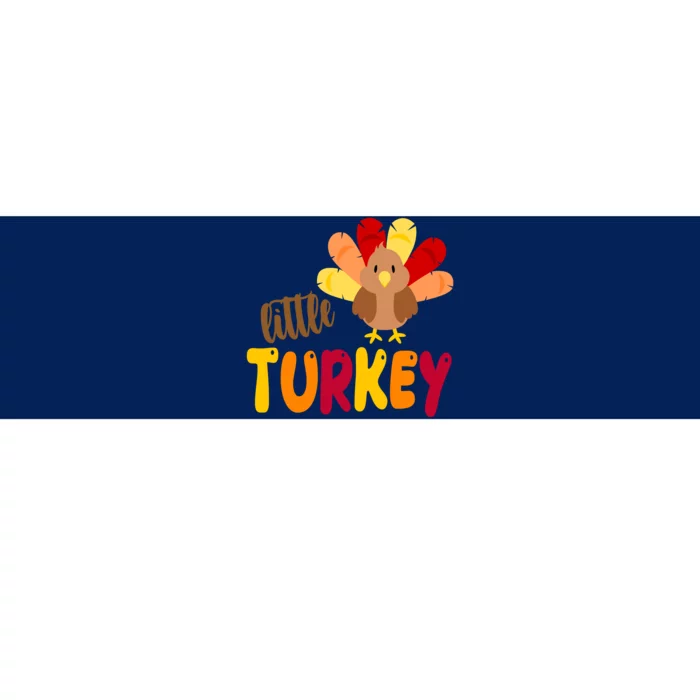 Little Turkey Cute Thanksgiving Holiday Bumper Sticker