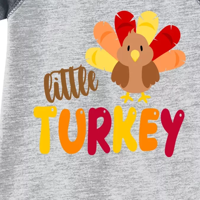 Little Turkey Cute Thanksgiving Holiday Infant Baby Jersey Bodysuit