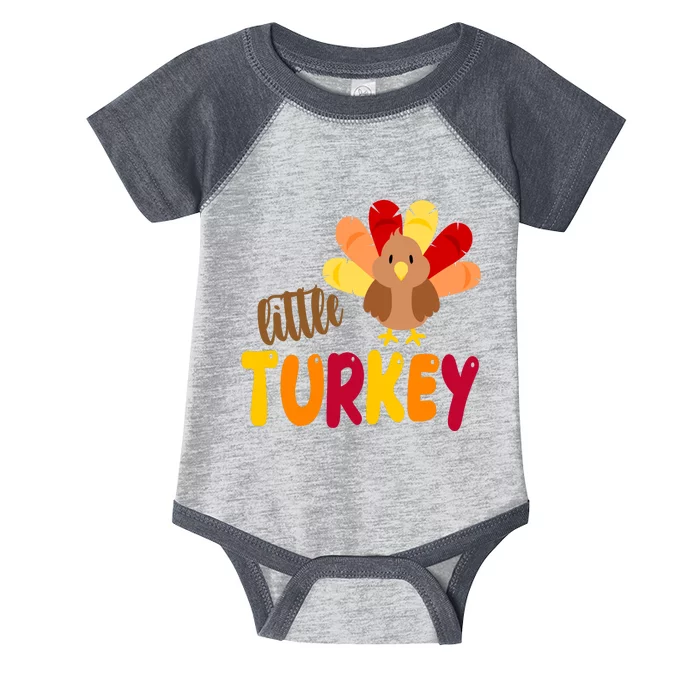 Little Turkey Cute Thanksgiving Holiday Infant Baby Jersey Bodysuit