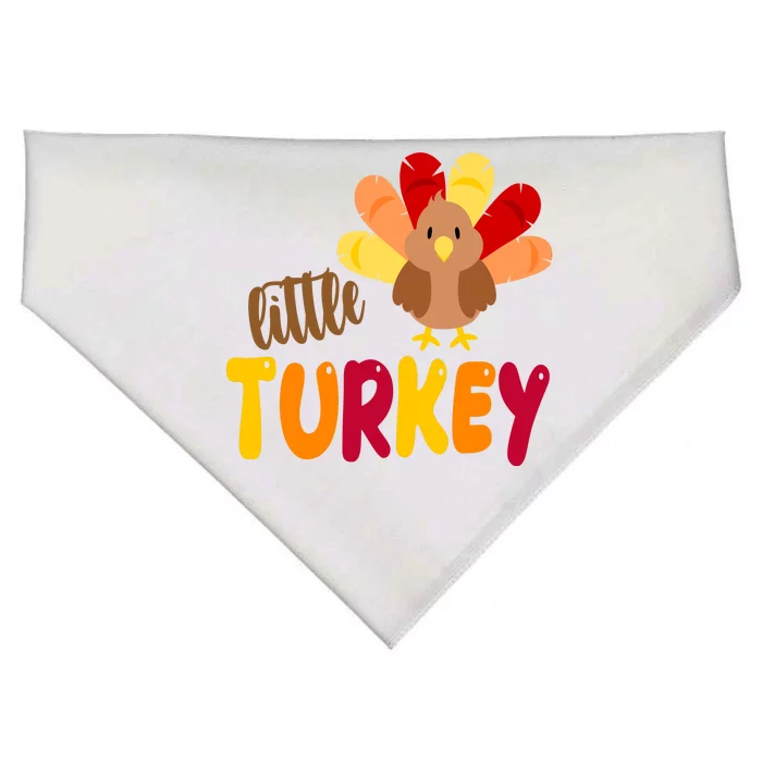 Little Turkey Cute Thanksgiving Holiday USA-Made Doggie Bandana