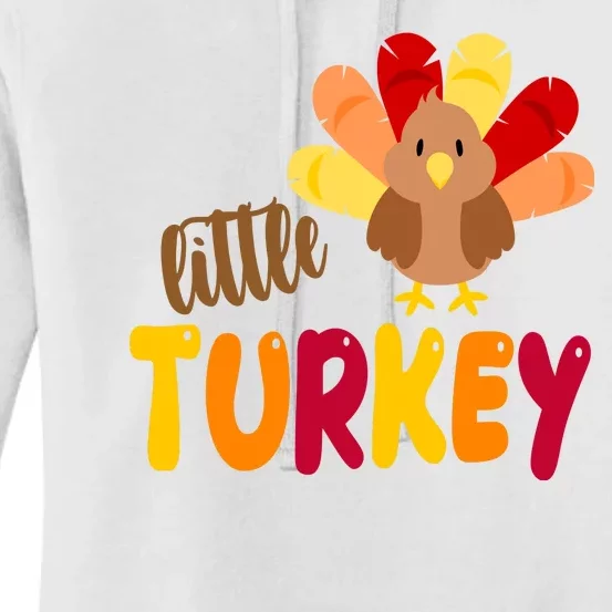 Little Turkey Cute Thanksgiving Holiday Women's Pullover Hoodie