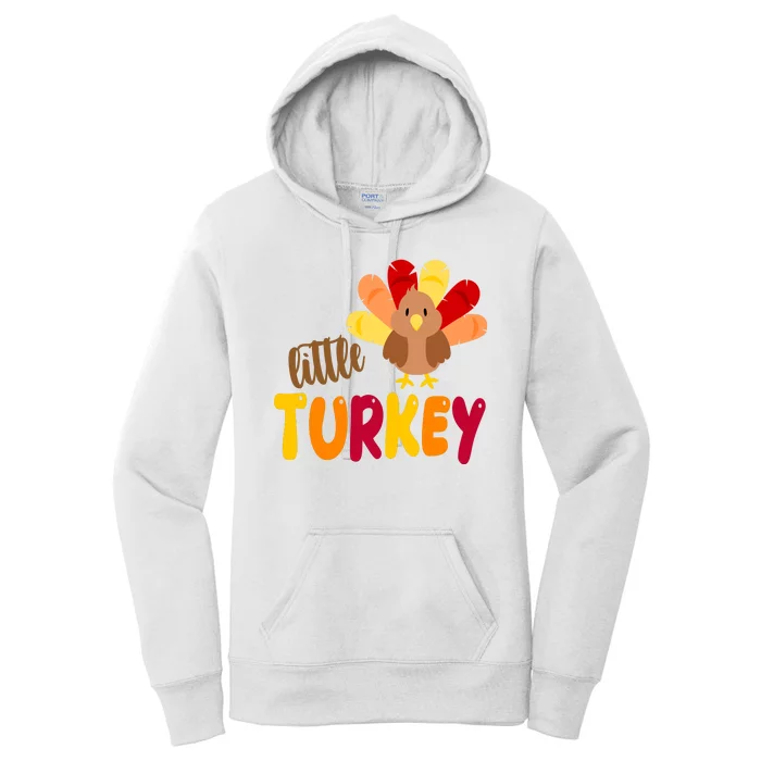 Little Turkey Cute Thanksgiving Holiday Women's Pullover Hoodie