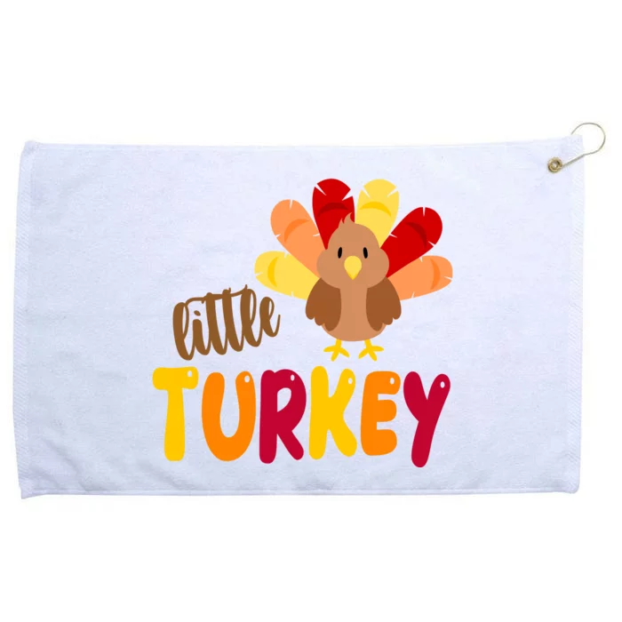 Little Turkey Cute Thanksgiving Holiday Grommeted Golf Towel