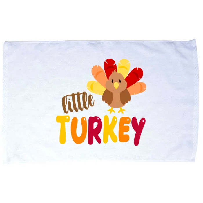 Little Turkey Cute Thanksgiving Holiday Microfiber Hand Towel