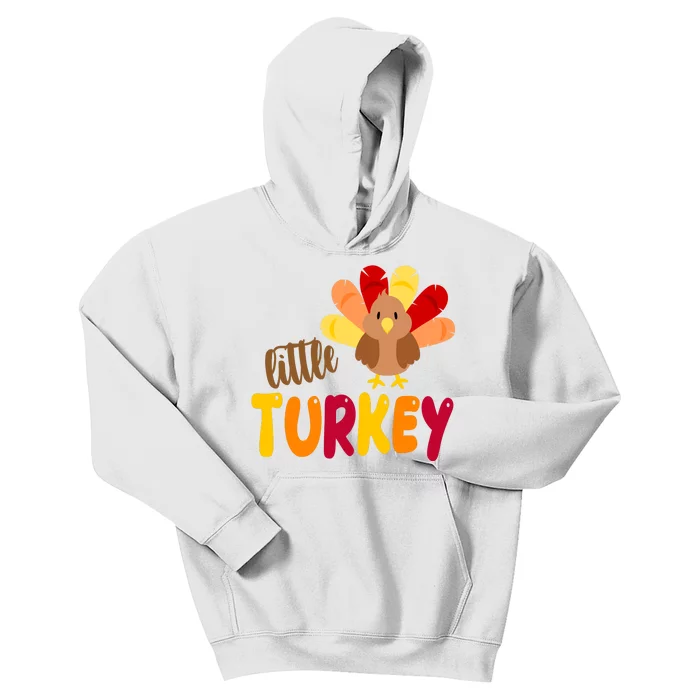 Little Turkey Cute Thanksgiving Holiday Kids Hoodie