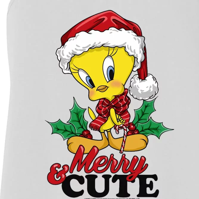 Looney Tunes Christmas Bird Merry & Cute Hoodie Women's Racerback Tank