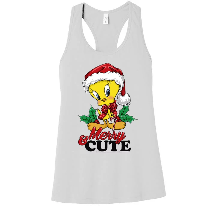 Looney Tunes Christmas Bird Merry & Cute Hoodie Women's Racerback Tank