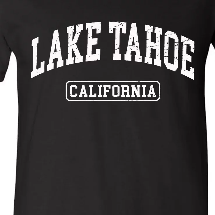 Lake Tahoe California Worn Design Style Classic V-Neck T-Shirt