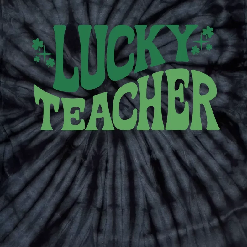 Lucky Teacher Cute St Patricks Day Tie-Dye T-Shirt