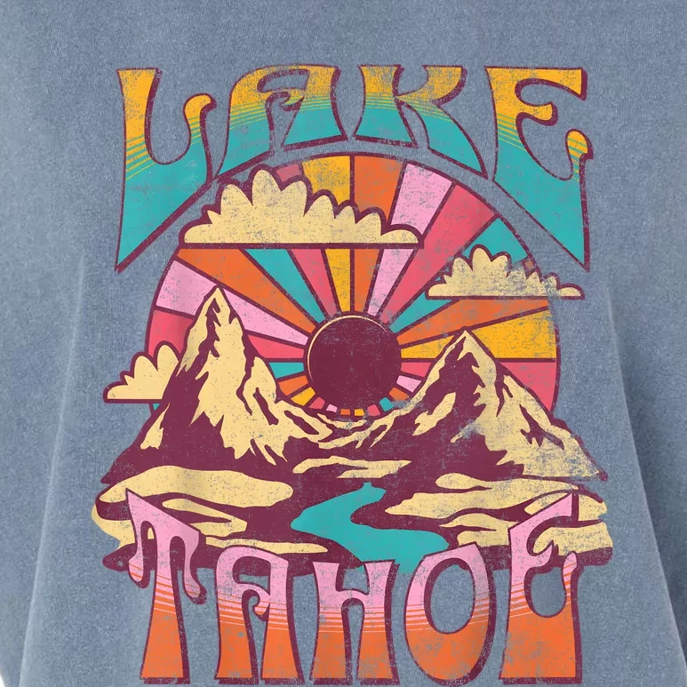 Lake Tahoe California Nature Hiking Mountains Outdoors Retro Garment-Dyed Women's Muscle Tee