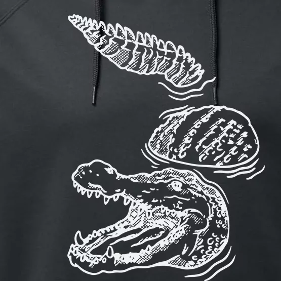 Lets Trip Crocodile Alligators Performance Fleece Hoodie