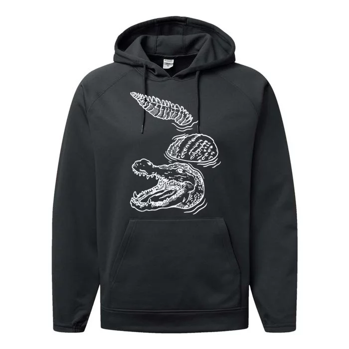 Lets Trip Crocodile Alligators Performance Fleece Hoodie