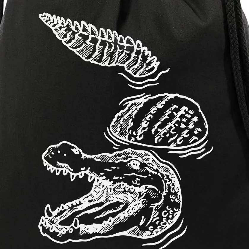 Lets Trip Crocodile Alligators Drawstring Bag