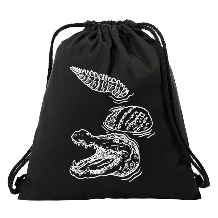 Lets Trip Crocodile Alligators Drawstring Bag