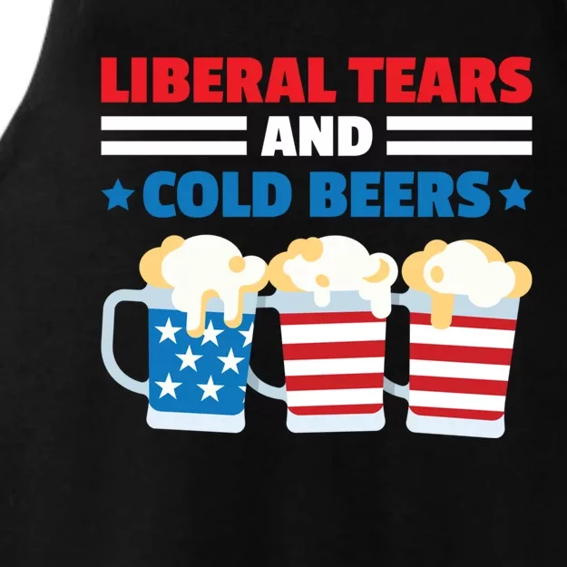 Liberal Tears Cold Beers 2020 Election Trump Republican Gift Funny Gift Ladies Tri-Blend Wicking Tank