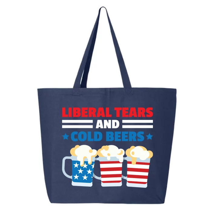 Liberal Tears Cold Beers 2020 Election Trump Republican Gift Funny Gift 25L Jumbo Tote