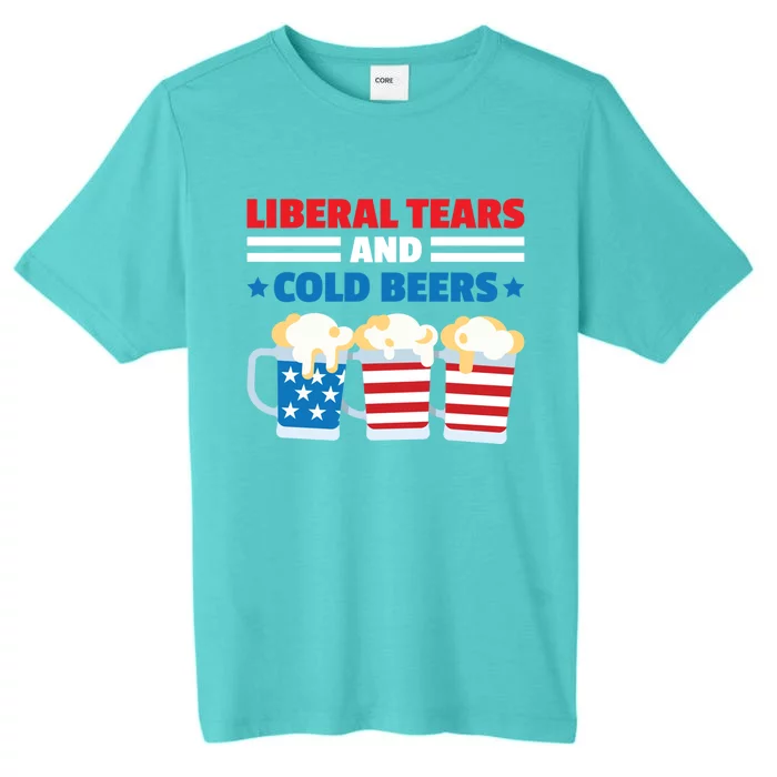 Liberal Tears Cold Beers 2020 Election Trump Republican Gift Funny Gift ChromaSoft Performance T-Shirt