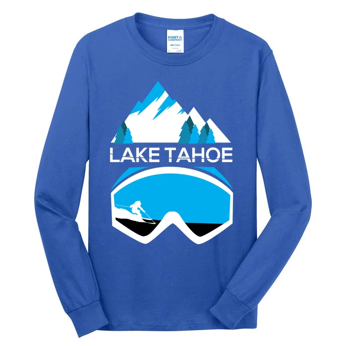 Lake Tahoe California Gift Ski Goggles Skiing Gift Clothes Tall Long Sleeve T-Shirt