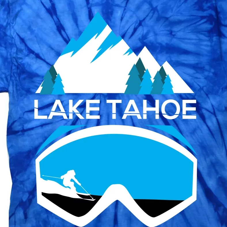 Lake Tahoe California Gift Ski Goggles Skiing Gift Clothes Tie-Dye T-Shirt