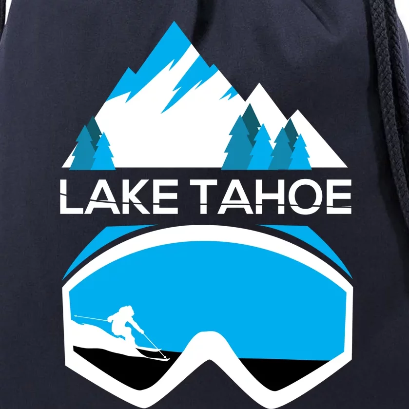 Lake Tahoe California Gift Ski Goggles Skiing Gift Clothes Drawstring Bag