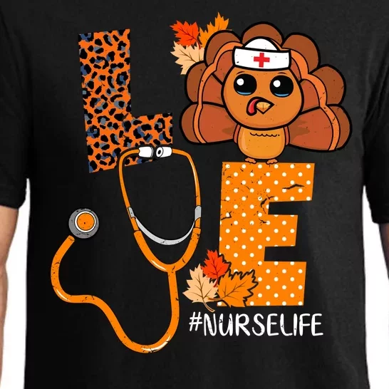 Love Thanksgiving Cute Nurse Life Pajama Set