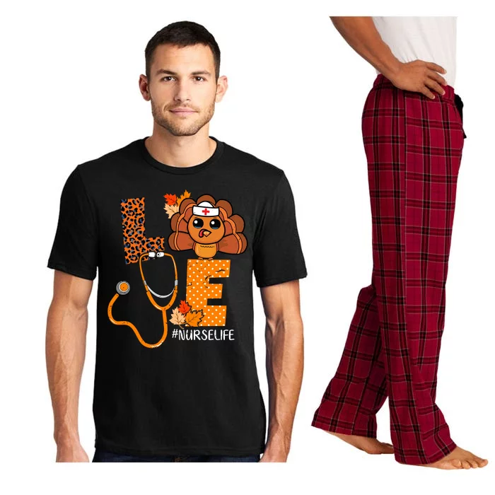 Love Thanksgiving Cute Nurse Life Pajama Set