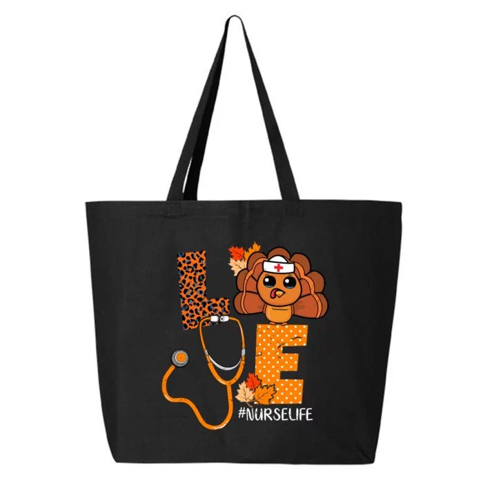 Love Thanksgiving Cute Nurse Life 25L Jumbo Tote