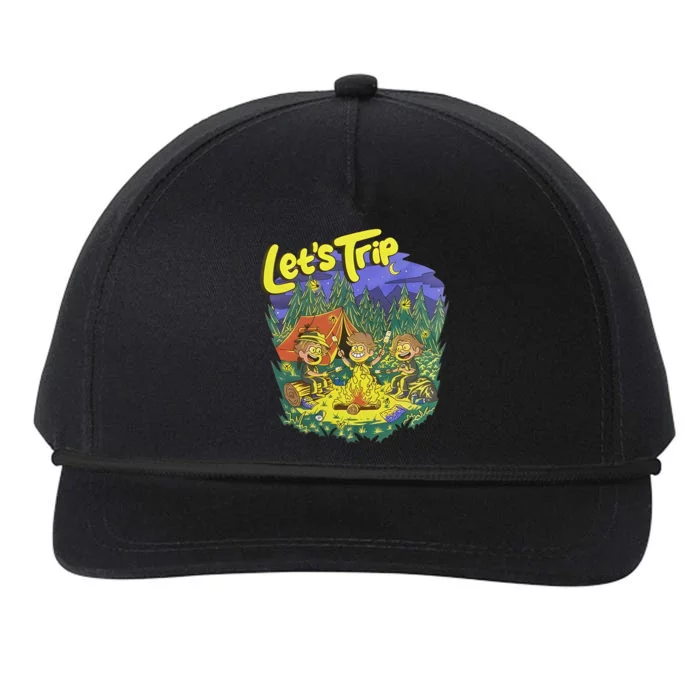 Let’S Trip Campfire Snapback Five-Panel Rope Hat