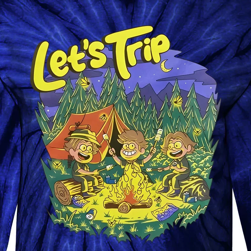 Let’S Trip Campfire Tie-Dye Long Sleeve Shirt