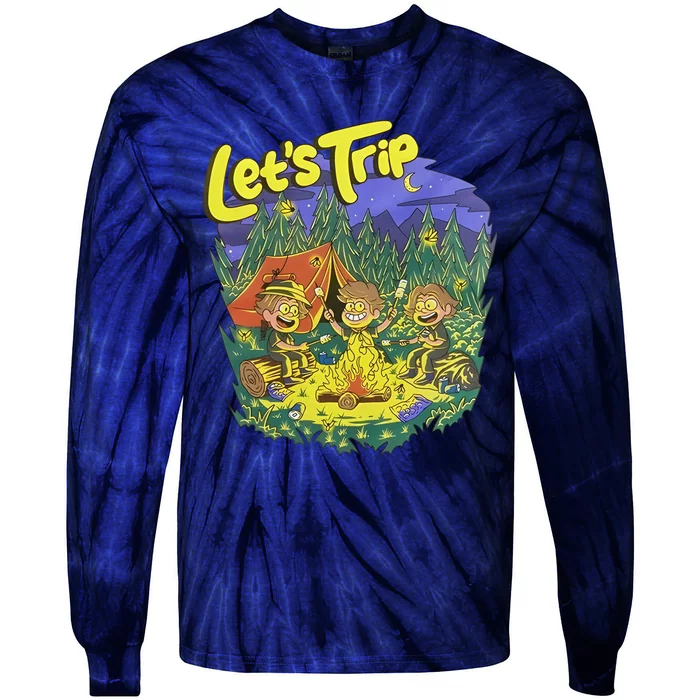 Let’S Trip Campfire Tie-Dye Long Sleeve Shirt