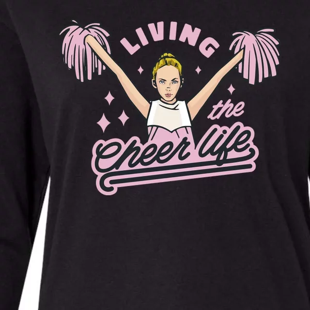 Living The Cheer Life Womens Cotton Relaxed Long Sleeve T-Shirt