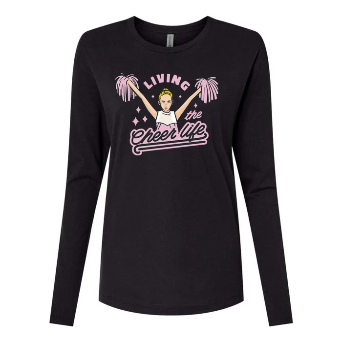 Living The Cheer Life Womens Cotton Relaxed Long Sleeve T-Shirt