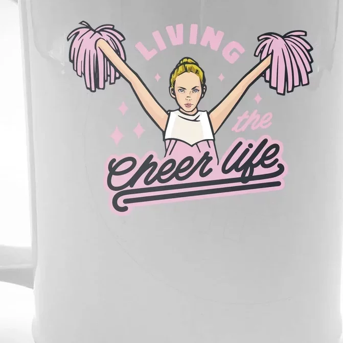 Living The Cheer Life Front & Back Beer Stein