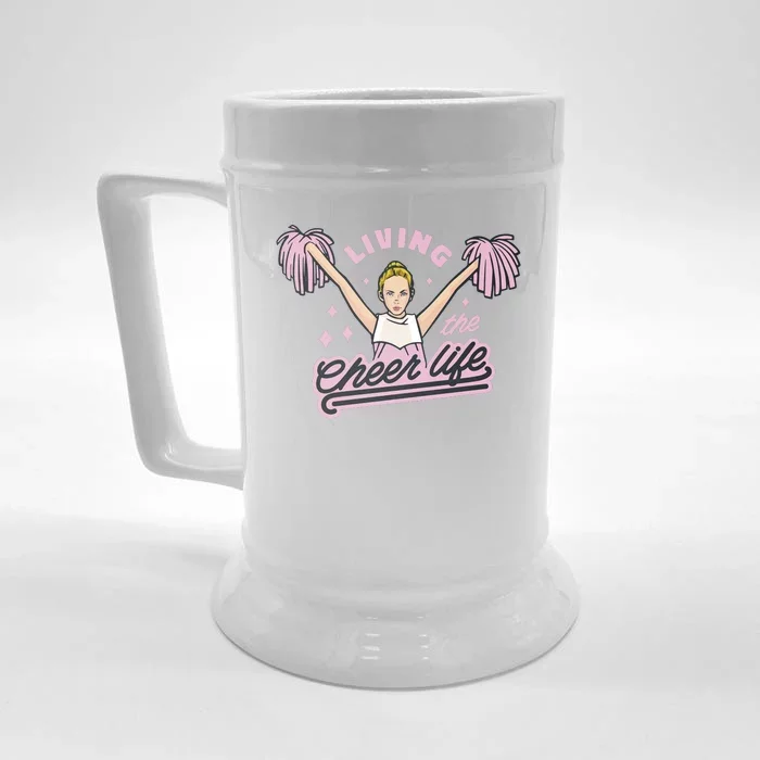 Living The Cheer Life Front & Back Beer Stein