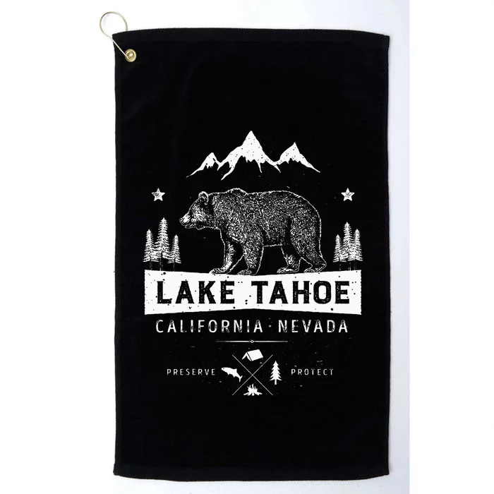 Lake Tahoe California Nevada Vintage Bear Platinum Collection Golf Towel