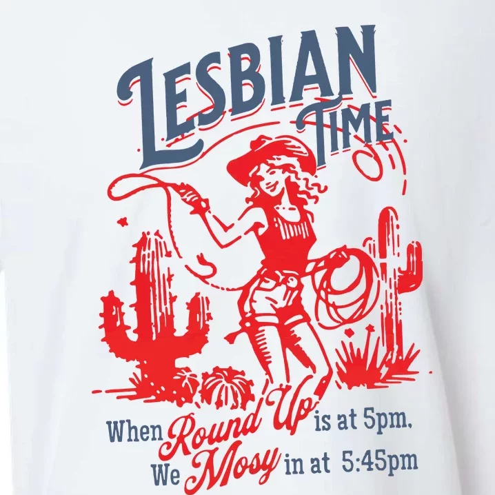 Lesbian Time Cowgirl Lesbian Pride Sueded Cloud Jersey T-Shirt