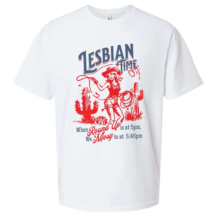 Lesbian Time Cowgirl Lesbian Pride Sueded Cloud Jersey T-Shirt