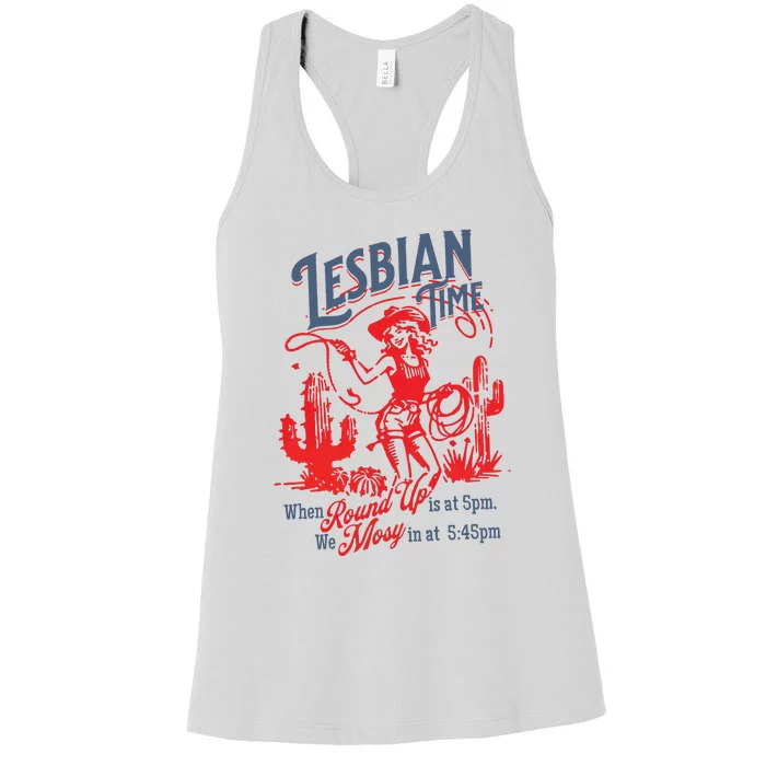 Lesbian Time Cowgirl Lesbian Pride Women's Racerback Tank