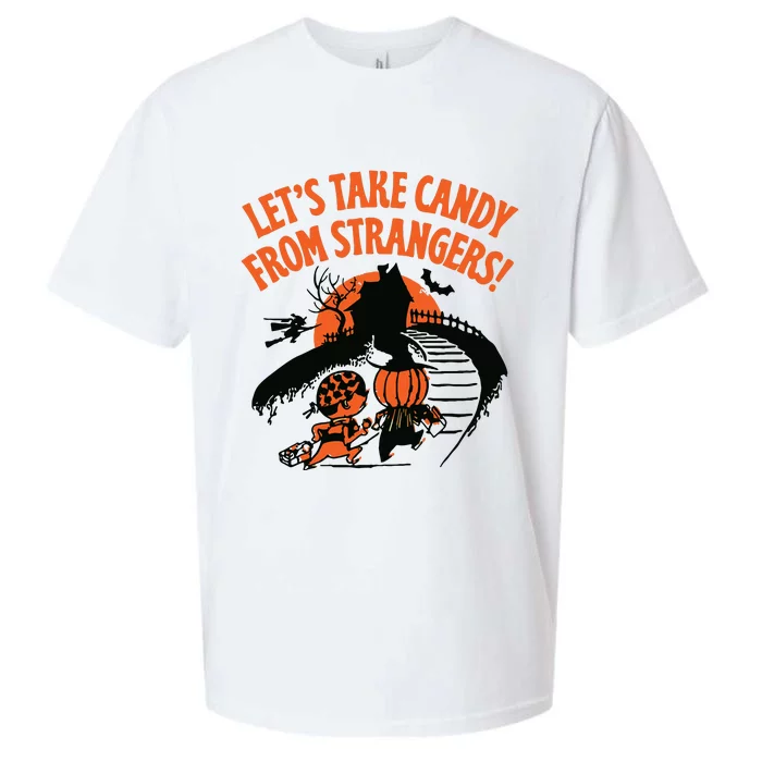 LetS Take Candy From Strangers Funny Halloween Sueded Cloud Jersey T-Shirt